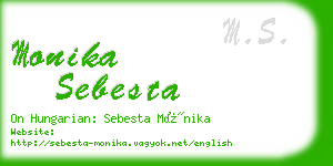 monika sebesta business card